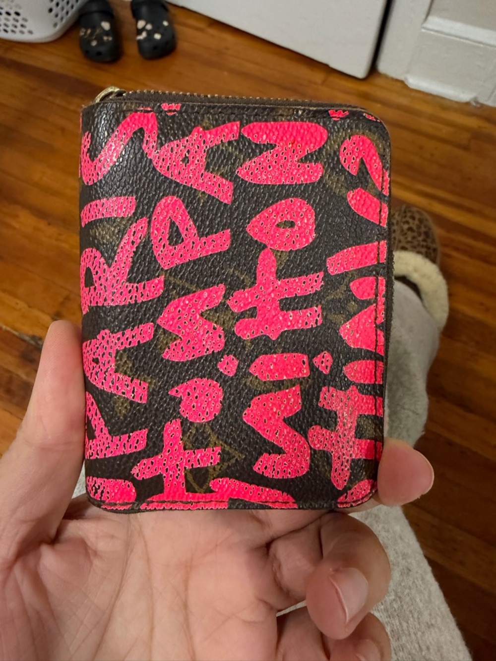Louis Vuitton Stephen Sprouse Pink Graffiti Zippy Coin Purse Monogram Wallet - Picture 2 of 7